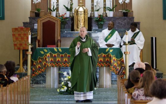 Bishop Robert McElroy of San Diego celebrates a commemorative Mass for the Rev. Martin Luther King Jr. at St. Rita Church June 19, 2020. He was among 21 new cardinals named by Pope Francis May 29, 2022. (CNS/Diocese of San Diego/Howard Lipin)