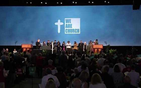 The ELCA Churchwide Assembly on Aug. 6, 2019, in Milwaukee. (RNS photo/Video screenshot)