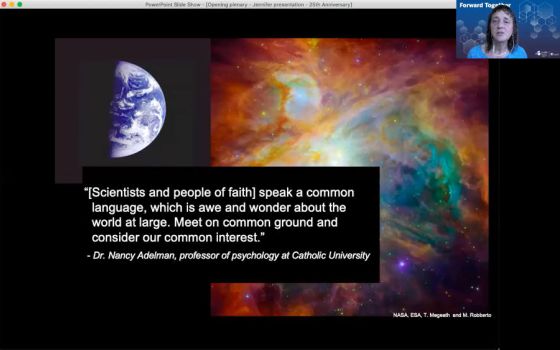 Jennifer Wiseman, an astrophysicist with NASA and director of the Dialogue on Science, Ethics & Religion program of American Association for the Advancement of Science (NCR screenshot)