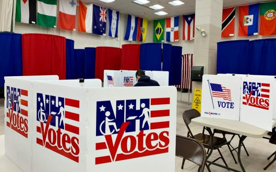 Voting begins at 6 a.m. in Nashua, New Hampshire, on Feb. 11. (Newscom/ZUMA Wire/Sue Dorfman)