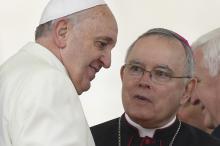 Pope Francis and Philadelphia Archbishop Charles Chaput at the Vatican in 2014 (CNS/Paul Haring)