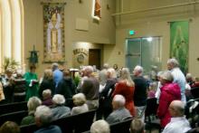 Mass at Holy Communion Evangelical Catholic Church in Bend, Oregon, in November 2019 (NCR photo/Peter Feuerherd)