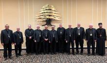 The Eastern Catholic bishops of the U.S. pose for a photo at the Maronite Catholic Pastoral Center in St. Louis during their meeting March 30-31. (CNS/Courtesy of Bishop Gregory Mansour)