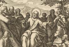 "The Eight Beatitudes" (detail, circa 1578) by Hendrick Goltzius (Metropolitan Museum of Art)