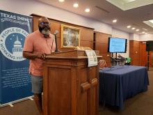 The Rev. Michael Malcom addresses the "Resilence for Congregations" conference at Lovers Lane United Methodist Church on July 15, 2023. (UM Insight/Cynthia B. Astle)
