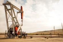 Bakersfield Field Office oil derrick in California