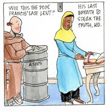 Francis, the comic strip: Leo wonders if this will be Pope Francis' last Lent.