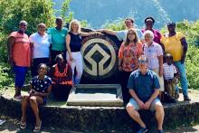 Parishioners from St. Michael's Parish in Mt. Orab, Ohio, visit twinning partners who are part of the Archdiocese of Castries on the Caribbean island of St. Lucia in February 2020.  The following month the World Health Organization said COVID-19 could be 