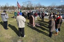 Pro-life advocates pray for the unborn during a prayer service at St. Patrick Parish Cemetery in Smithtown New York, Jan. 22, 2021, the 48th anniversary of the Supreme Court's landmark Roe v. Wade ruling legalizing abortion in the U.S. The gathering also 