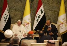 Pope Francis and Iraqi President Barham Salih