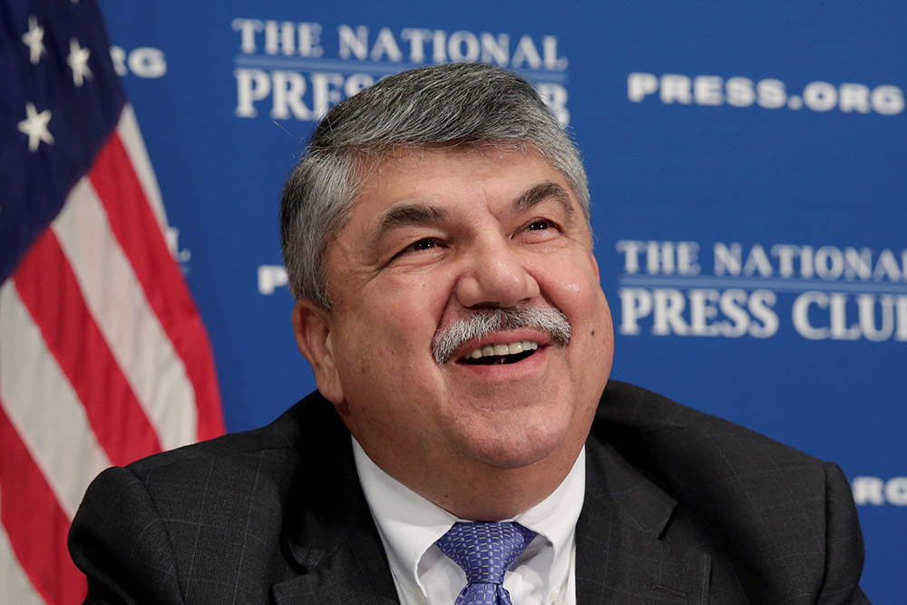 Longtime AFL-CIO President Richard Trumka is seen in an April 4, 2017. Trumka, a Catholic, died Aug. 5, 2021, at age 72. (CNS/Reuters/Yuri Gripas)