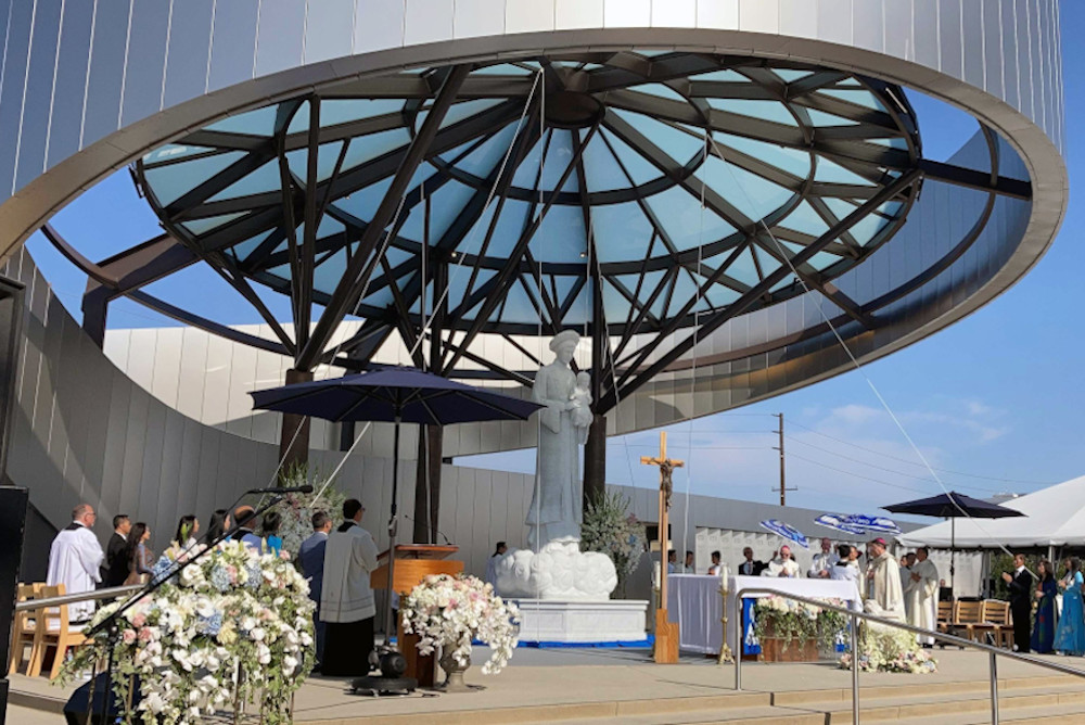 An estimated 8,000 people attended the unveiling of the Our Lady of La Vang shrine on July 17 in Garden Grove, California. (RNS/Alejandra Molina)