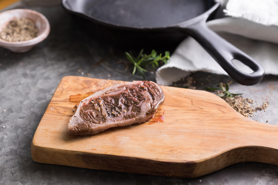 An Aleph Farms cell-based ribeye steak. (RNS/Courtesy of Aleph Farms)