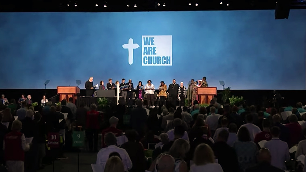 The ELCA Churchwide Assembly on Aug. 6, 2019, in Milwaukee. (RNS photo/Video screenshot)