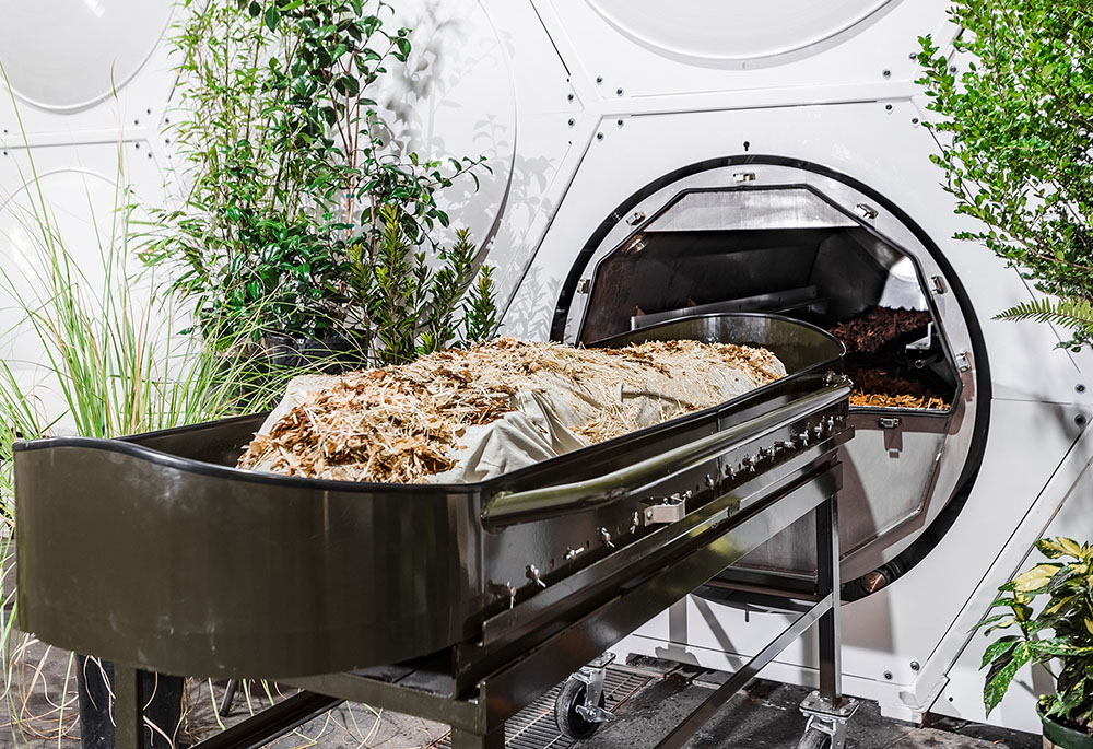An example vessel that is used in the natural organic reduction process, which converts human bodies into soil, created by Recompose. (Courtesy of Recompose/Sabel Roizen) An example vessel that is used in the natural organic reduction process, which converts human bodies into soil, created by Recompose. (Courtesy of Recompose/Sabel Roizen)