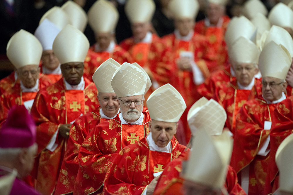 Cardinals leave the Pro Eligendo Pontiface Mass prior to the Conclave, March 12, 2013, at the Vatican. (Creative Commons/Jeffrey Bruno)