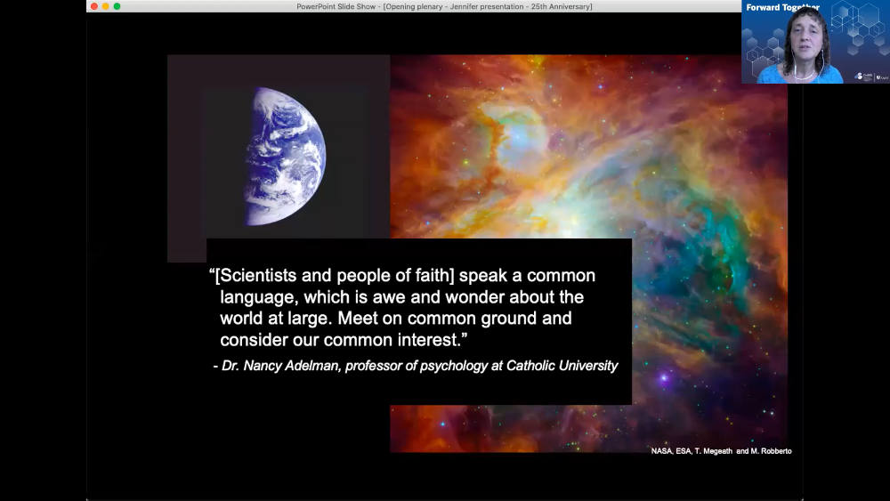 Jennifer Wiseman, an astrophysicist with NASA and director of the Dialogue on Science, Ethics & Religion program of American Association for the Advancement of Science (NCR screenshot) Jennifer Wiseman, an astrophysicist with NASA and director of the Dialogue on Science, Ethics & Religion program of American Association for the Advancement of Science (NCR screenshot)